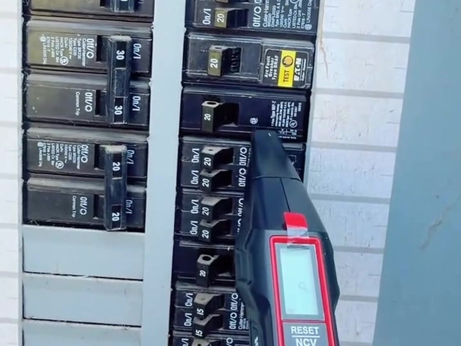 Receiver scanning breakers in a panel