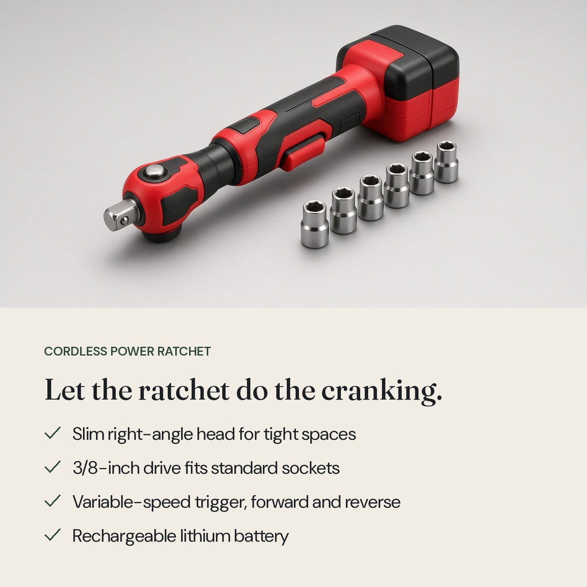 Cordless Power Ratchet: key features