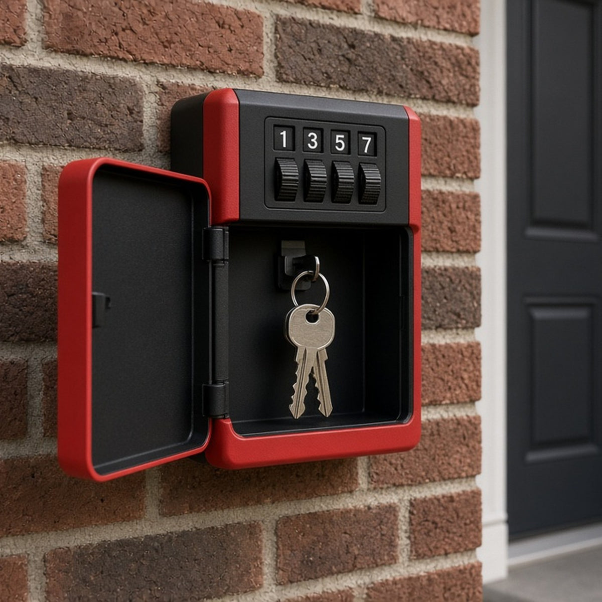 Wall-Mount Key Lock Box in a real-life setting