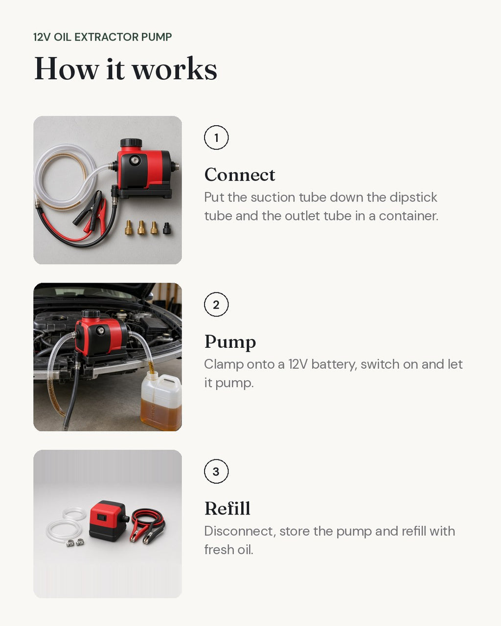 12V Oil Extractor Pump