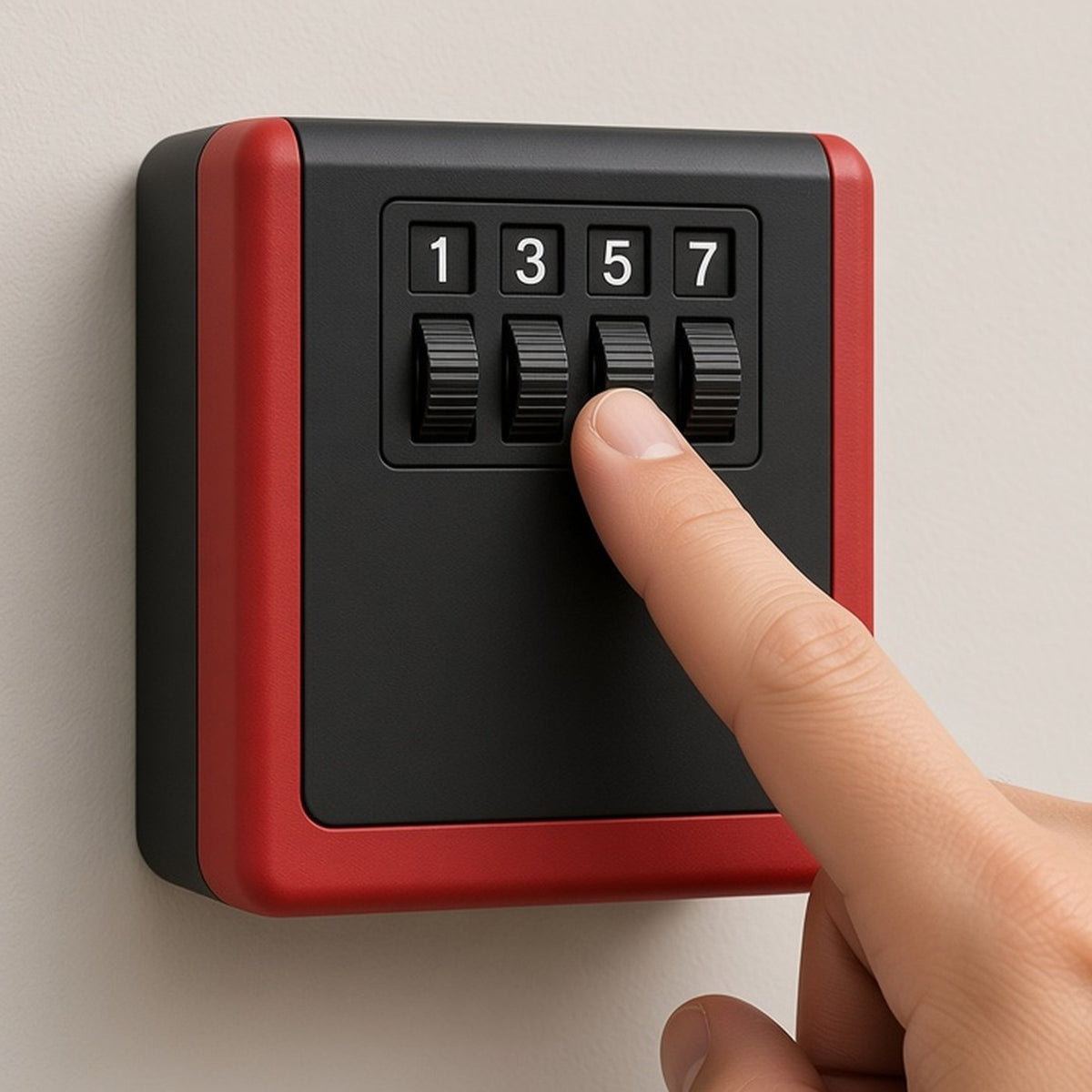 Wall-Mount Key Lock Box in use