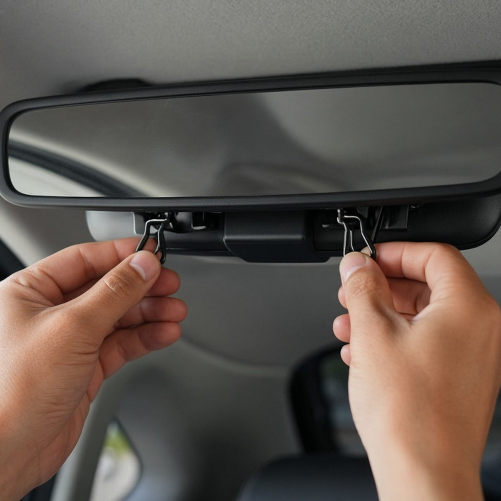 Panoramic Clip-On Mirror in use