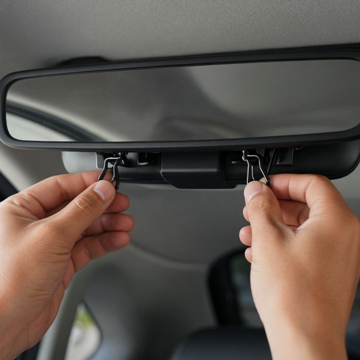 Panoramic Clip-On Mirror in use