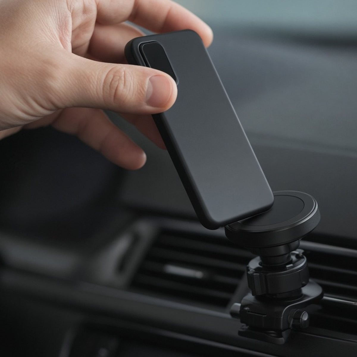 Foldable Magnetic Phone Mount in use