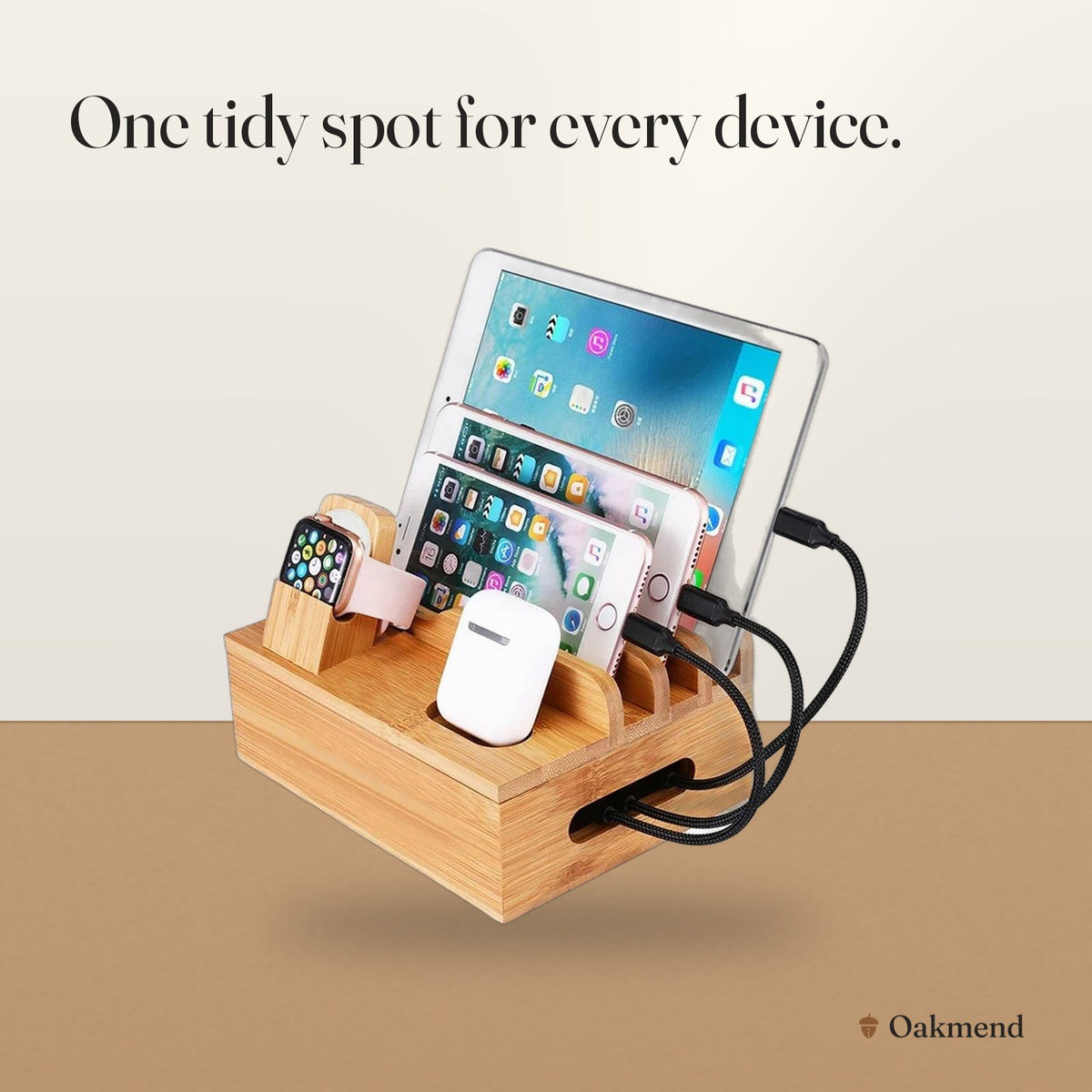 One tidy spot for every device.