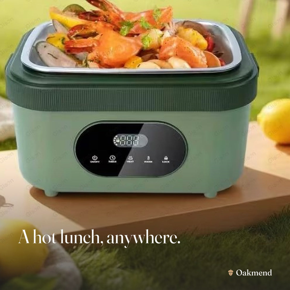A hot lunch, anywhere.