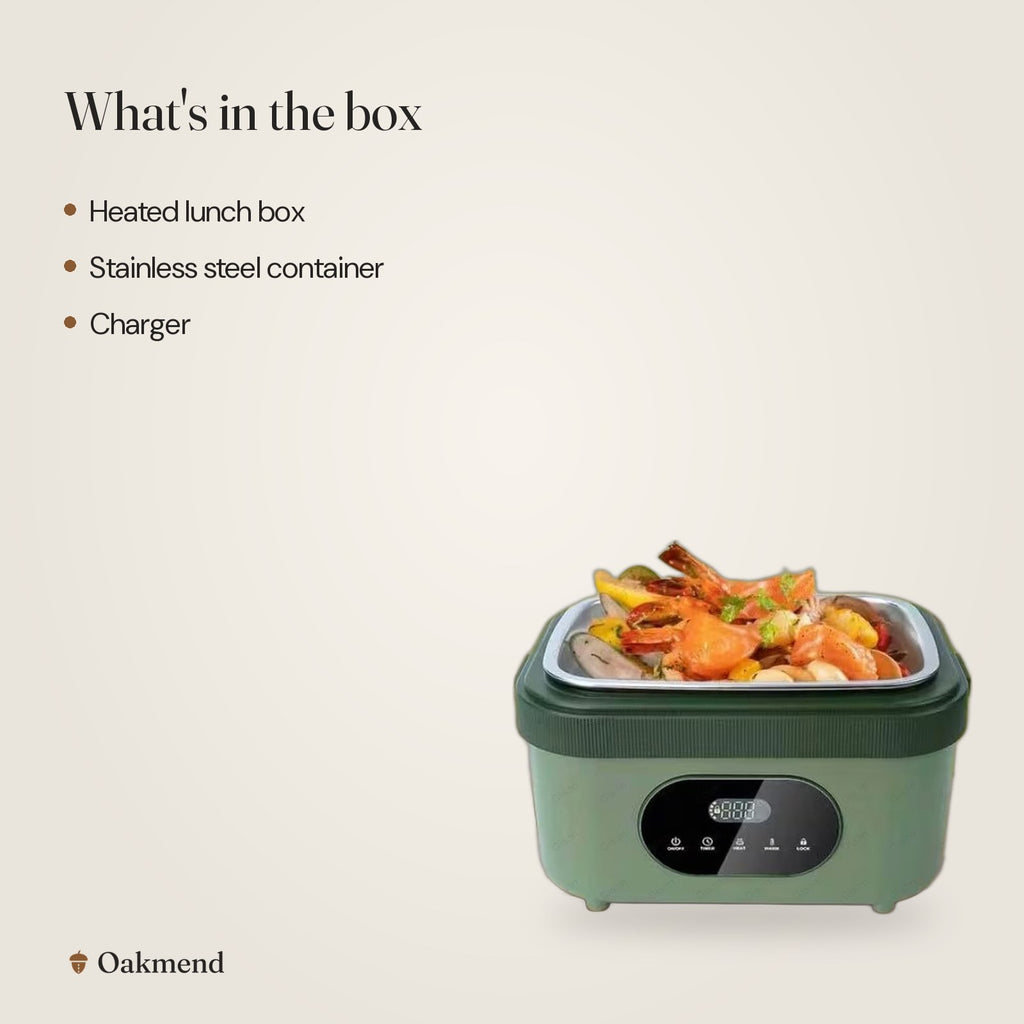What's in the box: Cordless Heated Lunch Box (1.5L)