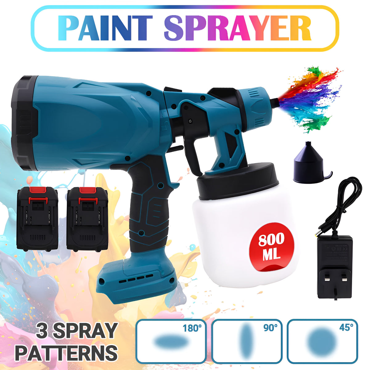 Cordless Paint Sprayer with 2 Batteries - photo 3