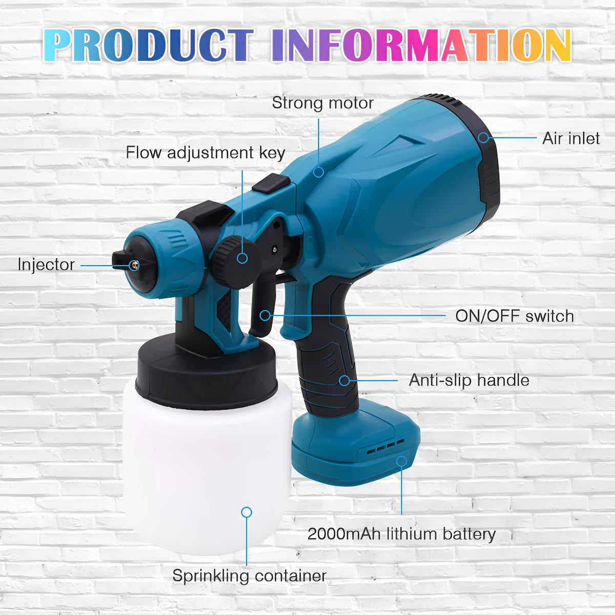 Cordless Paint Sprayer with 2 Batteries - photo 7