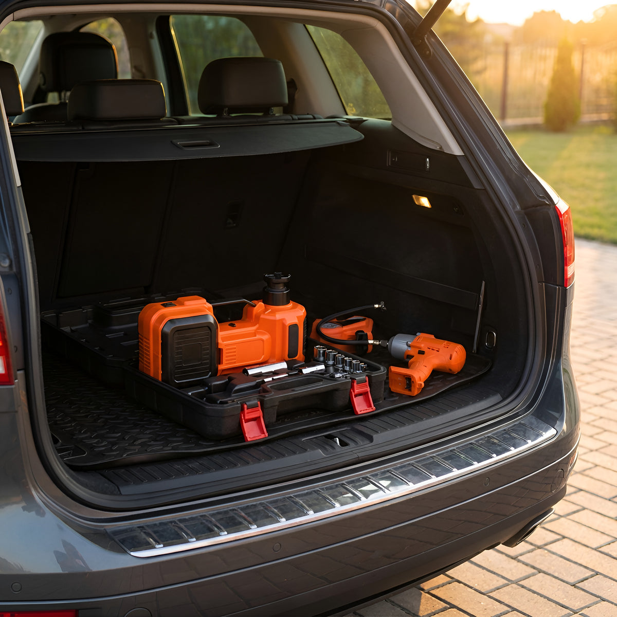 4-in-1 Electric Car Jack Kit with Impact Wrench & Inflator - photo 3