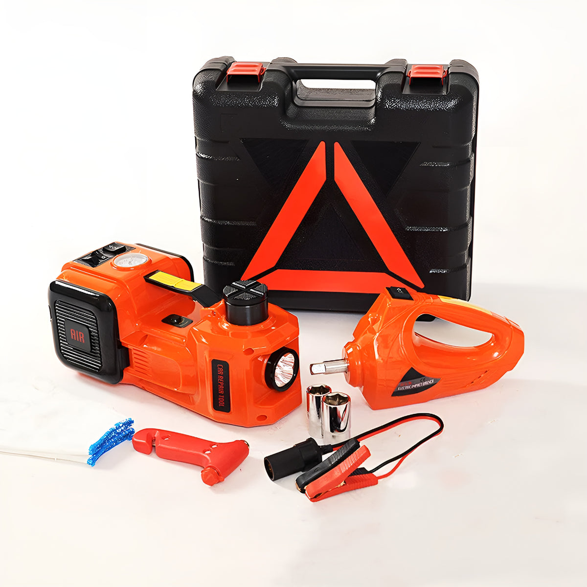 4-in-1 Electric Car Jack Kit with Impact Wrench & Inflator - photo 4