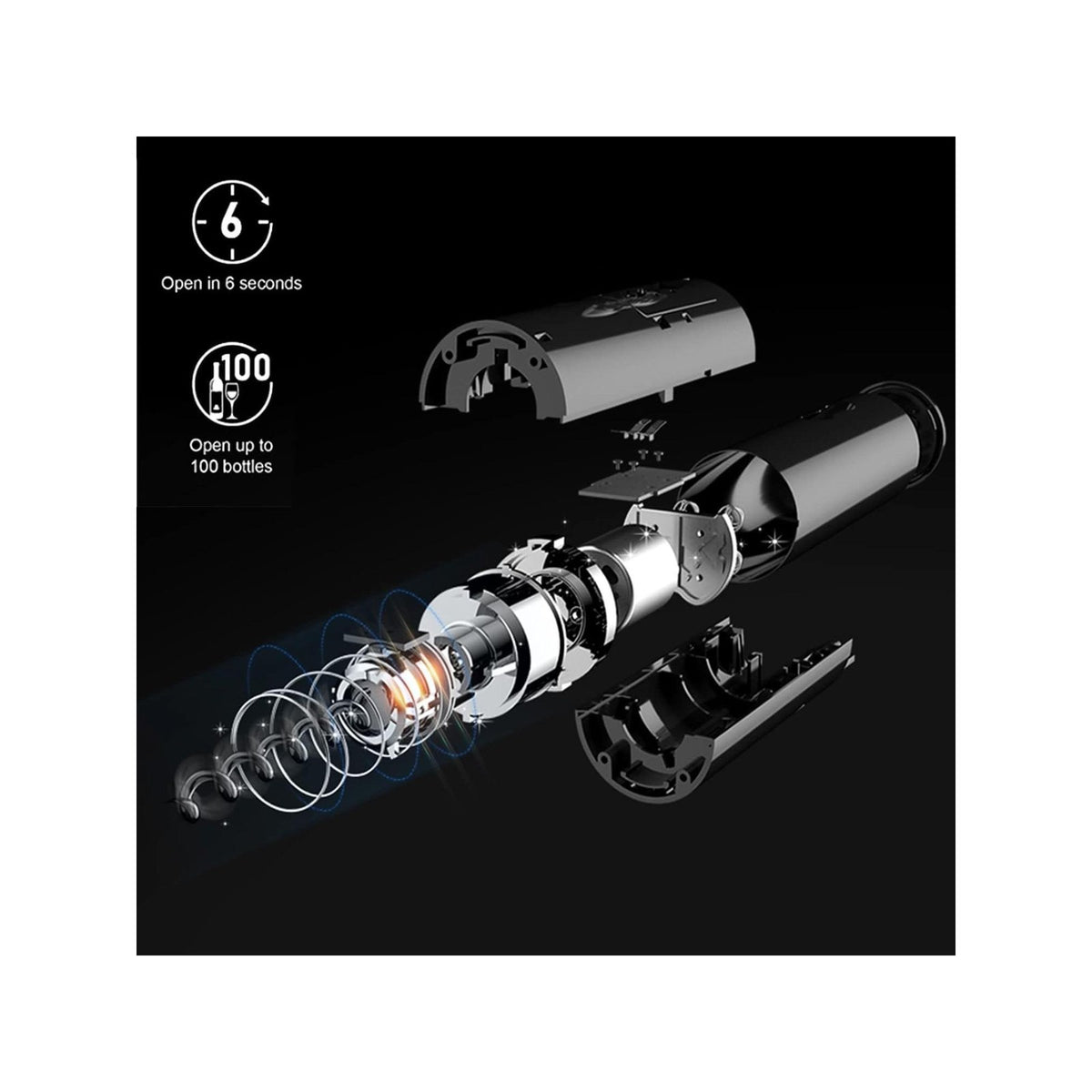 Electric Wine Opener Gift Set (4-in-1) close-up