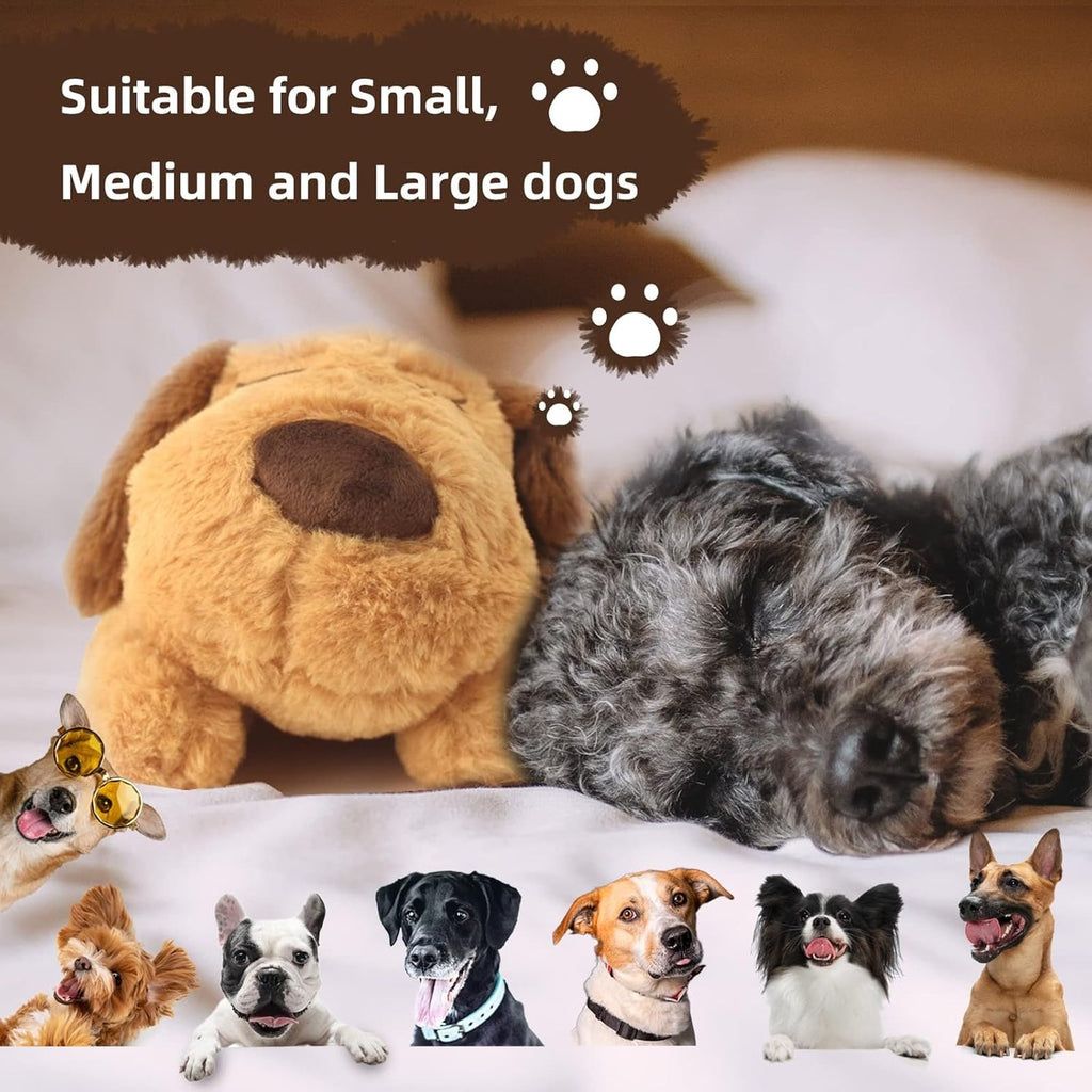 Heartbeat Puppy Calming Plush in use