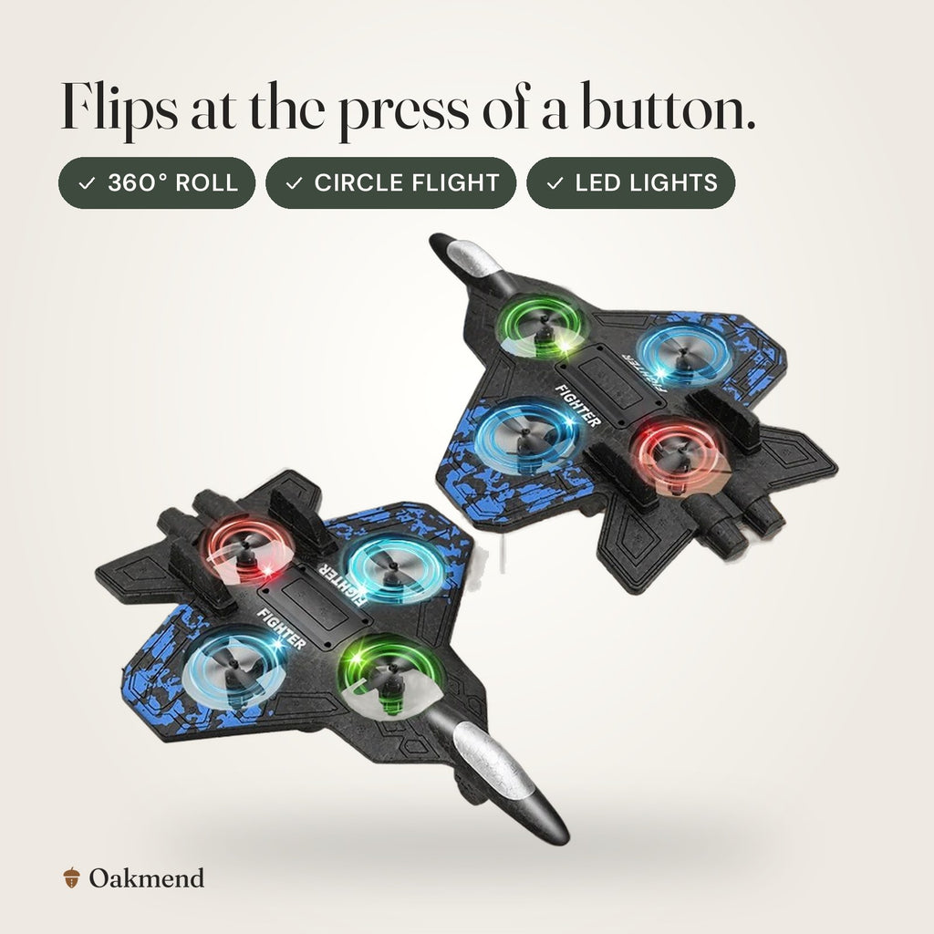 Flips at the press of a button.