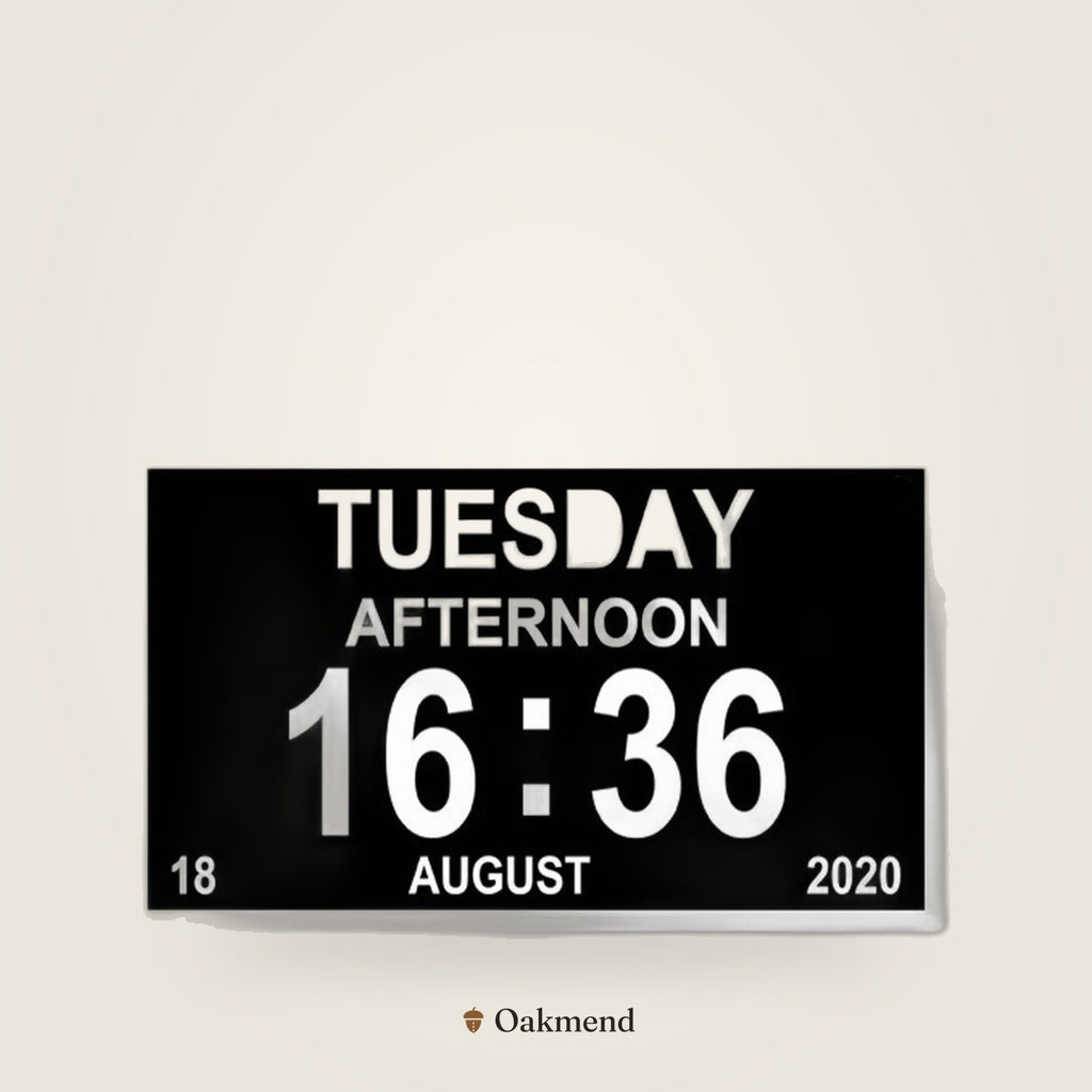 Large-Display Digital Calendar Day Clock