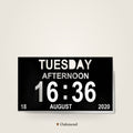 Large-Display Digital Calendar Day Clock
