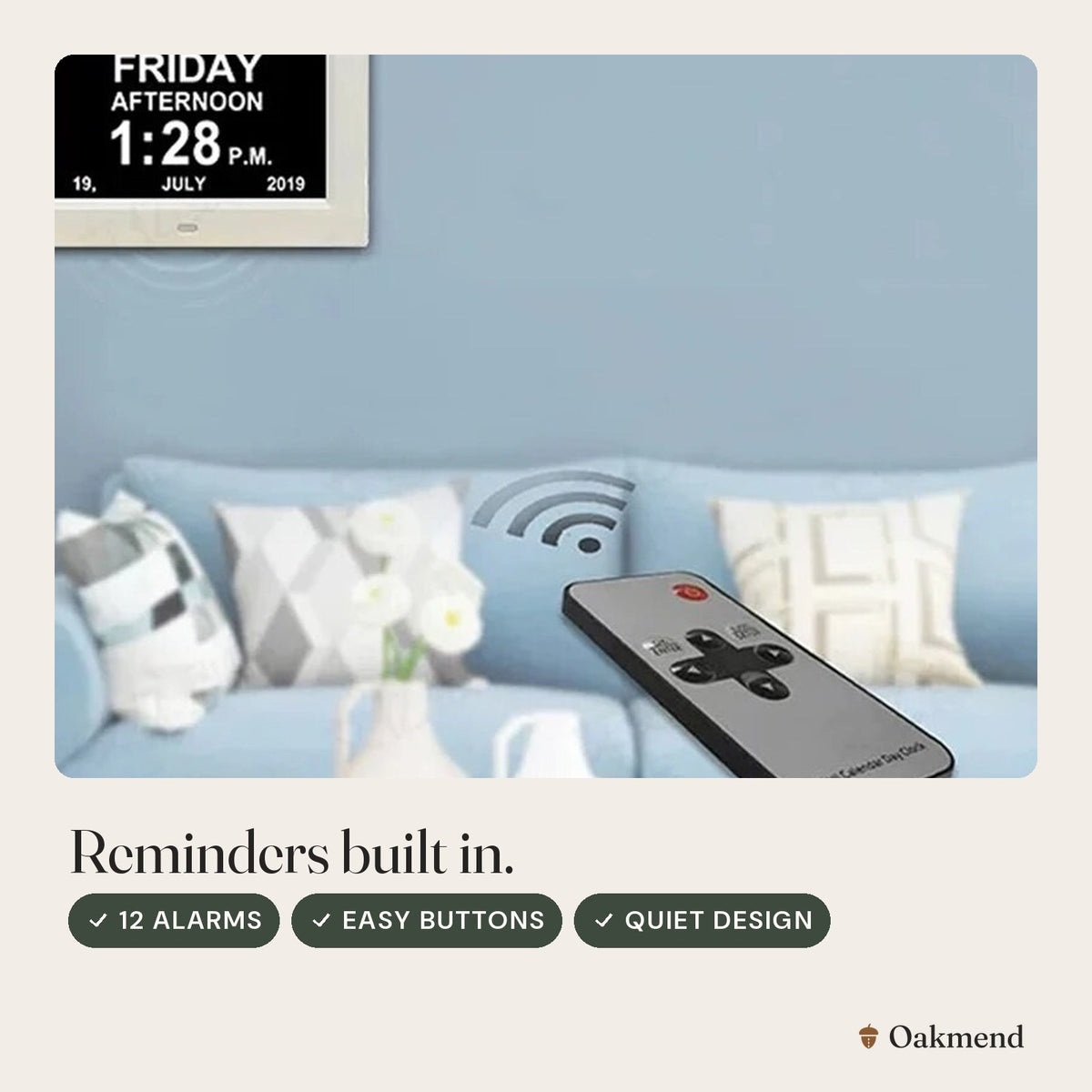 Reminders built in.