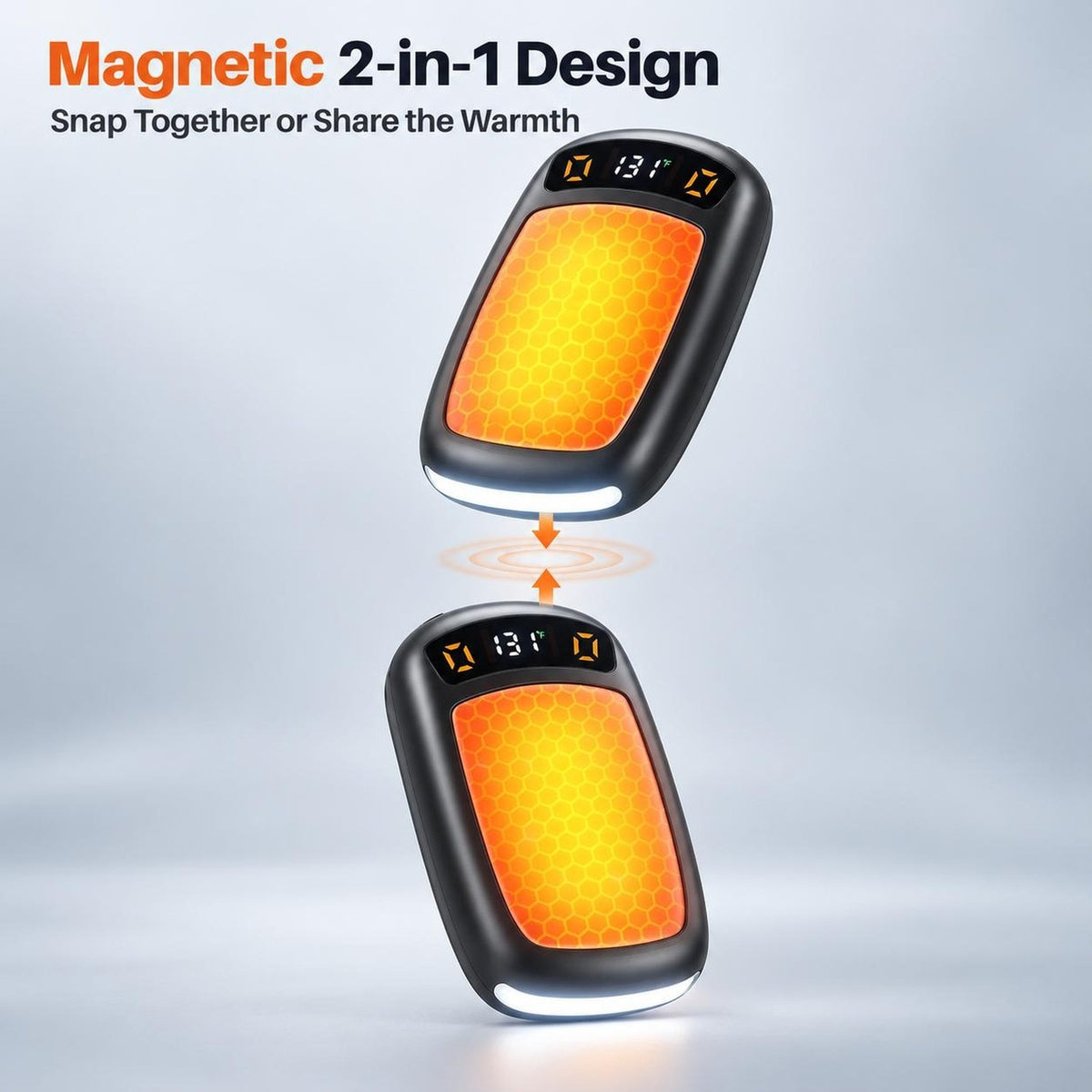Magnetic Rechargeable Hand Warmer (2-in-1): key features