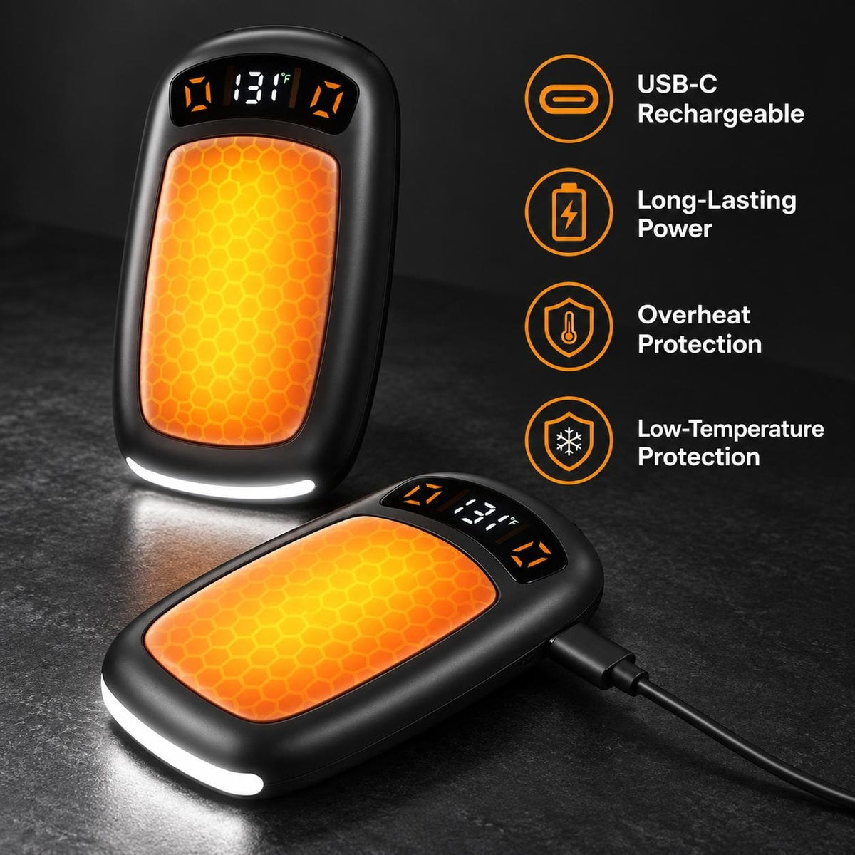 Magnetic Rechargeable Hand Warmer (2-in-1) close-up