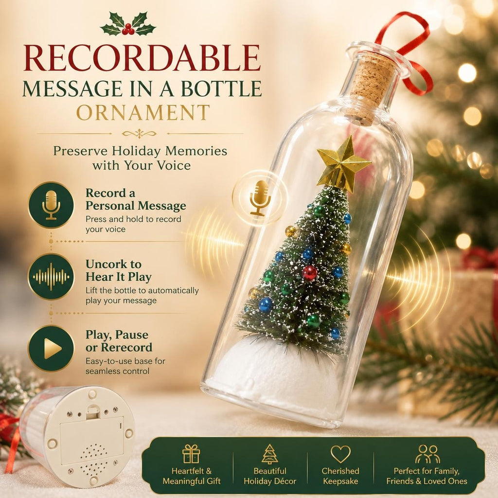 Recordable Message in a Bottle Ornament lifestyle