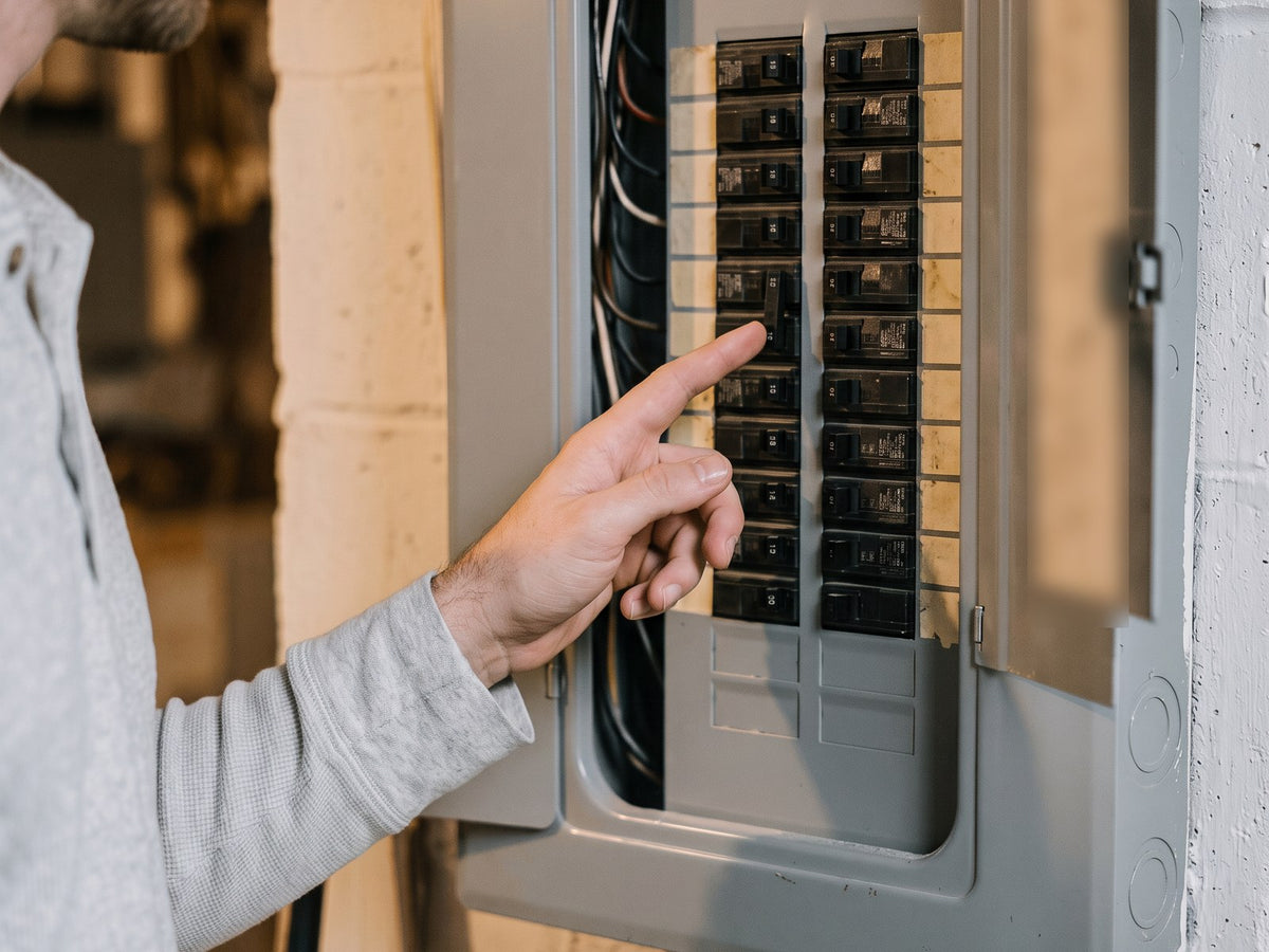 Breaker panel with faded labels, guessing which breaker