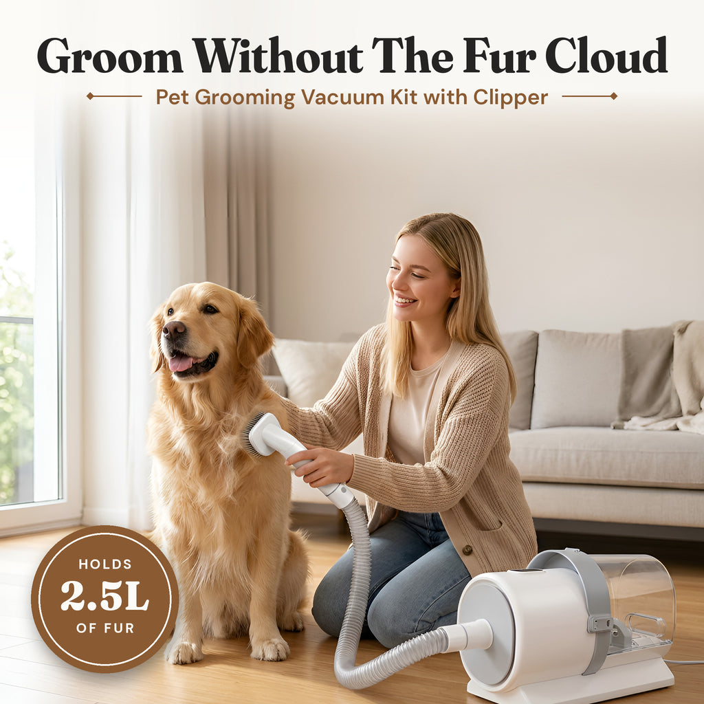 Pet Grooming Vacuum Kit with Clipper (2.5L)