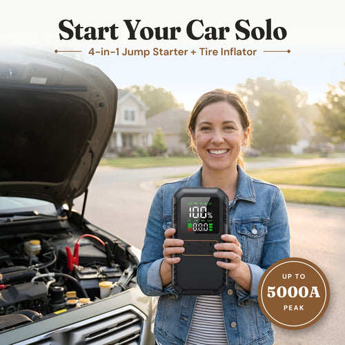 4-in-1 Portable Jump Starter & Tire Inflator