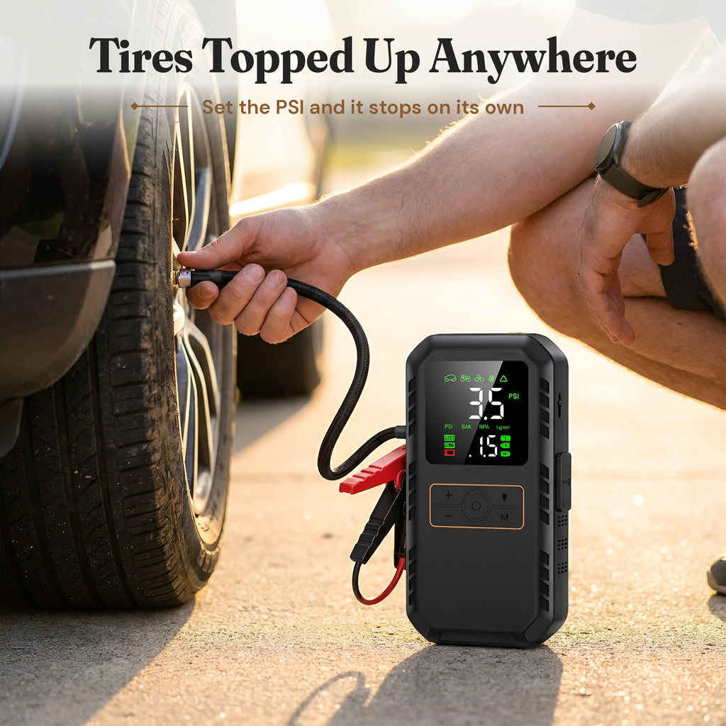 4-in-1 Portable Jump Starter & Tire Inflator - photo 2