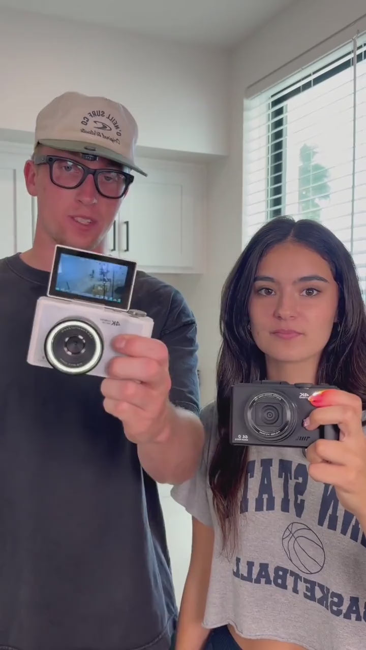 4K Digital Camera with Flip Screen & Ring Light video