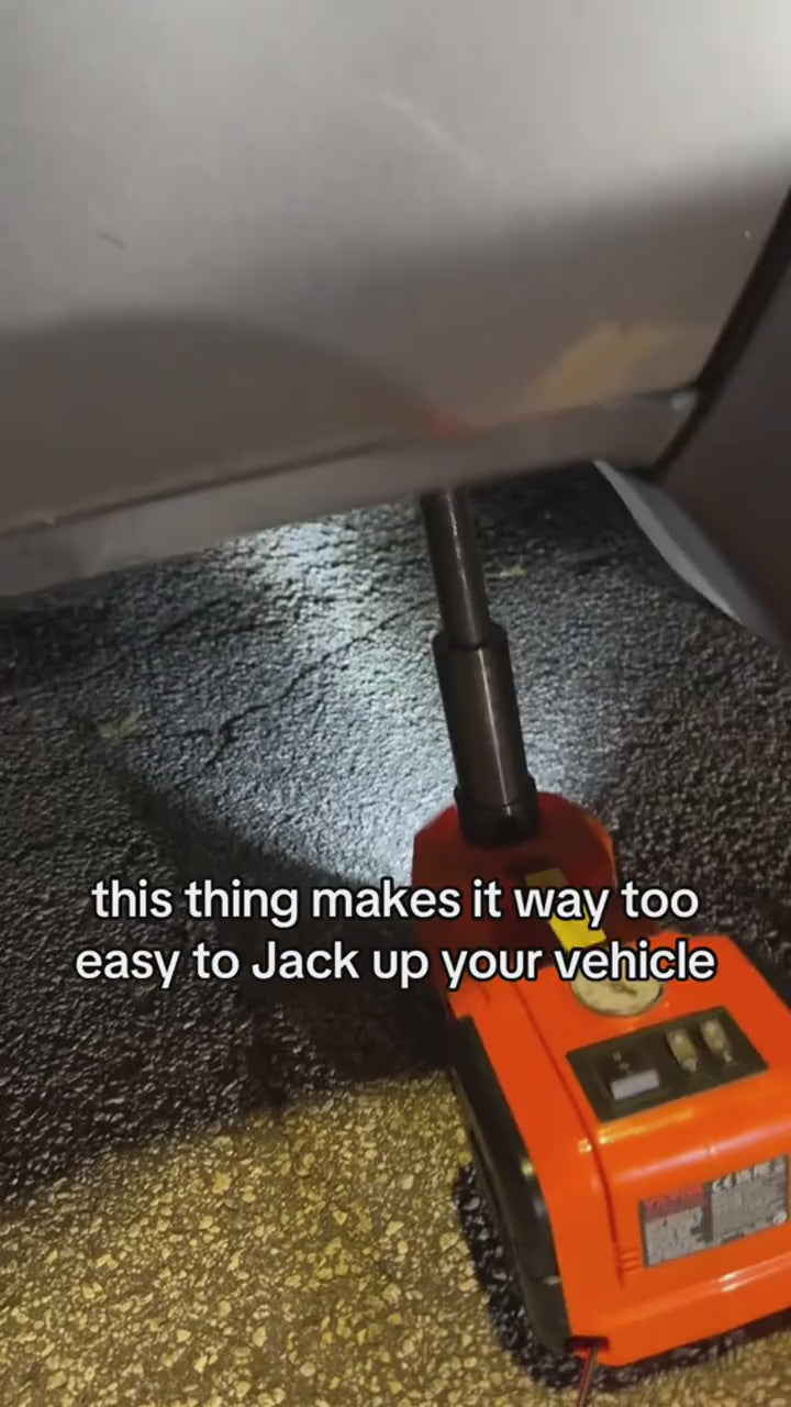 4-in-1 Electric Car Jack Kit with Impact Wrench & Inflator video