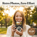 4K Digital Camera with Flip Screen & Ring Light