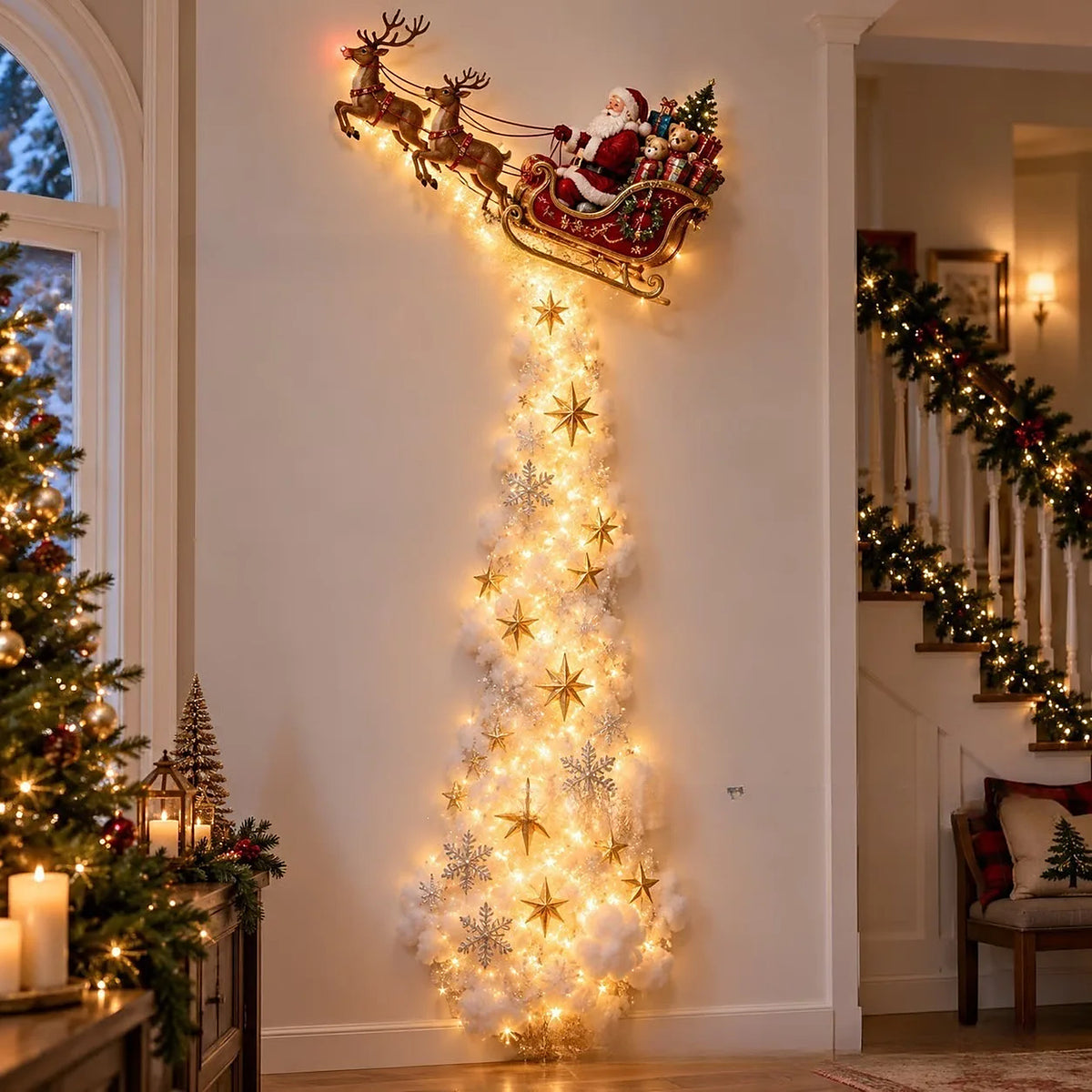 Santa’s Sleigh Light Trail Wall Decor - photo 4
