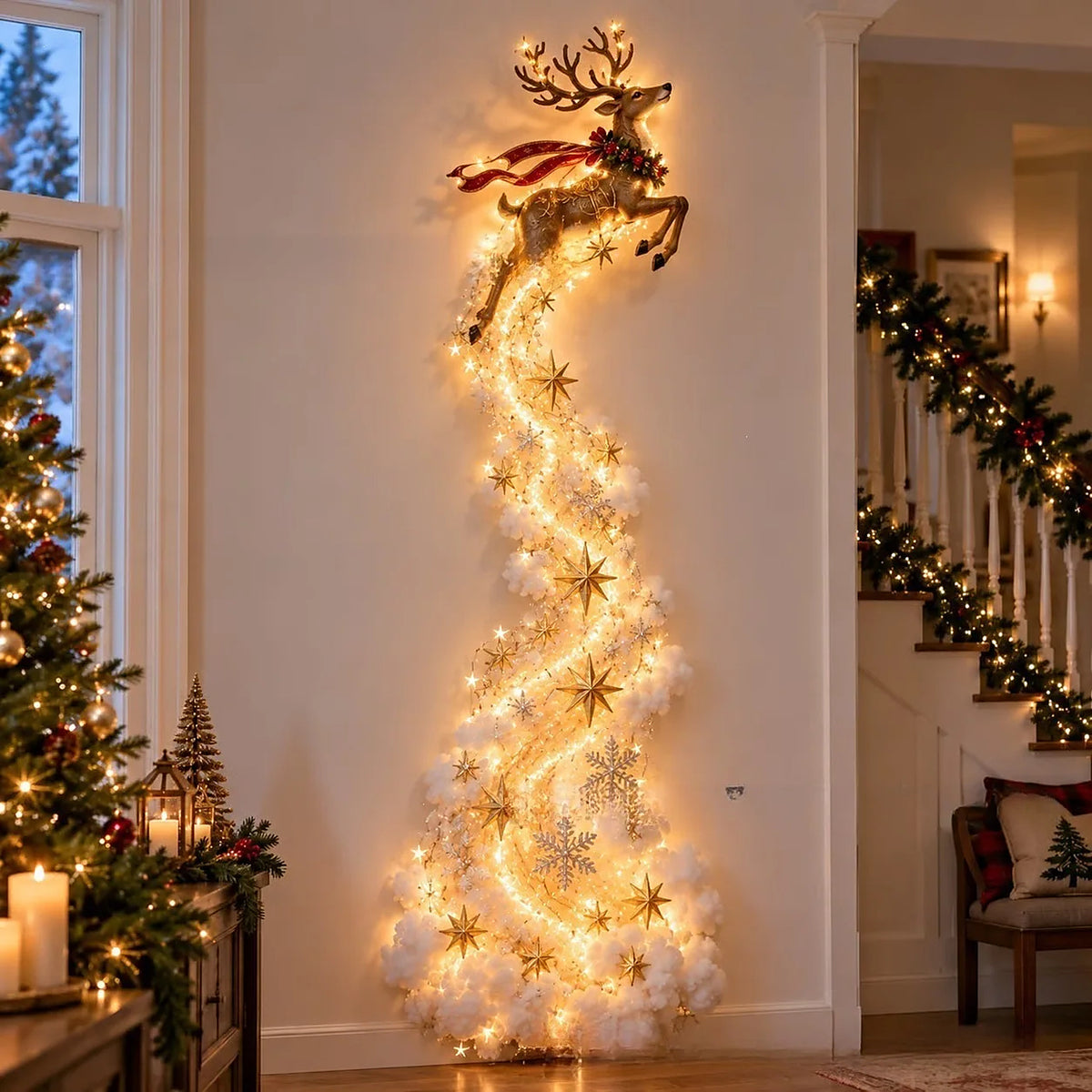 Santa’s Sleigh Light Trail Wall Decor - photo 5