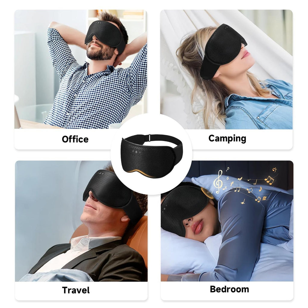 Bluetooth Sleep Headphones Eye Mask close-up