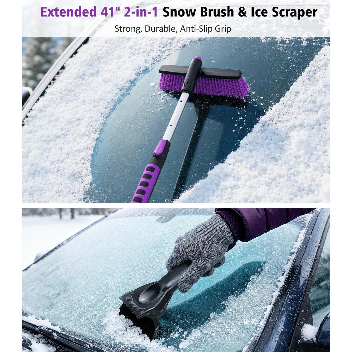 Extendable Snow Brush & Ice Scraper: key features