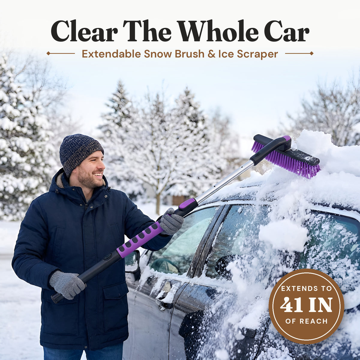 Extendable Snow Brush & Ice Scraper