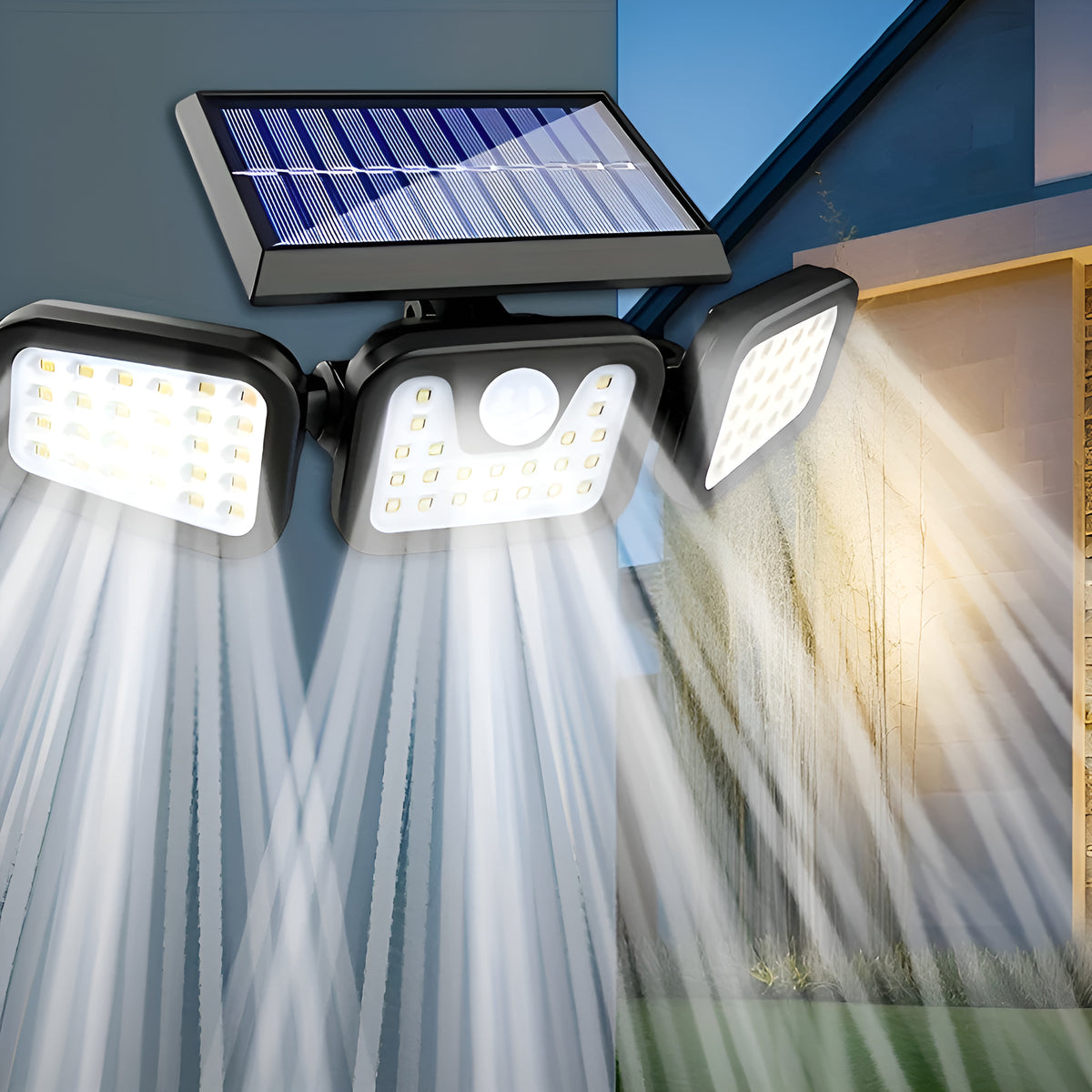 Solar 3-Head Motion Sensor Outdoor Light - photo 4