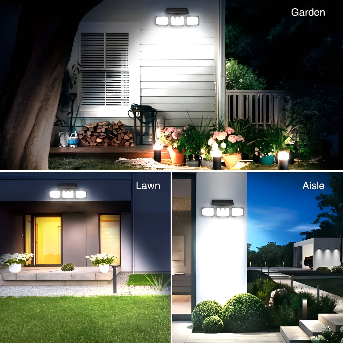 Solar 3-Head Motion Sensor Outdoor Light - photo 8