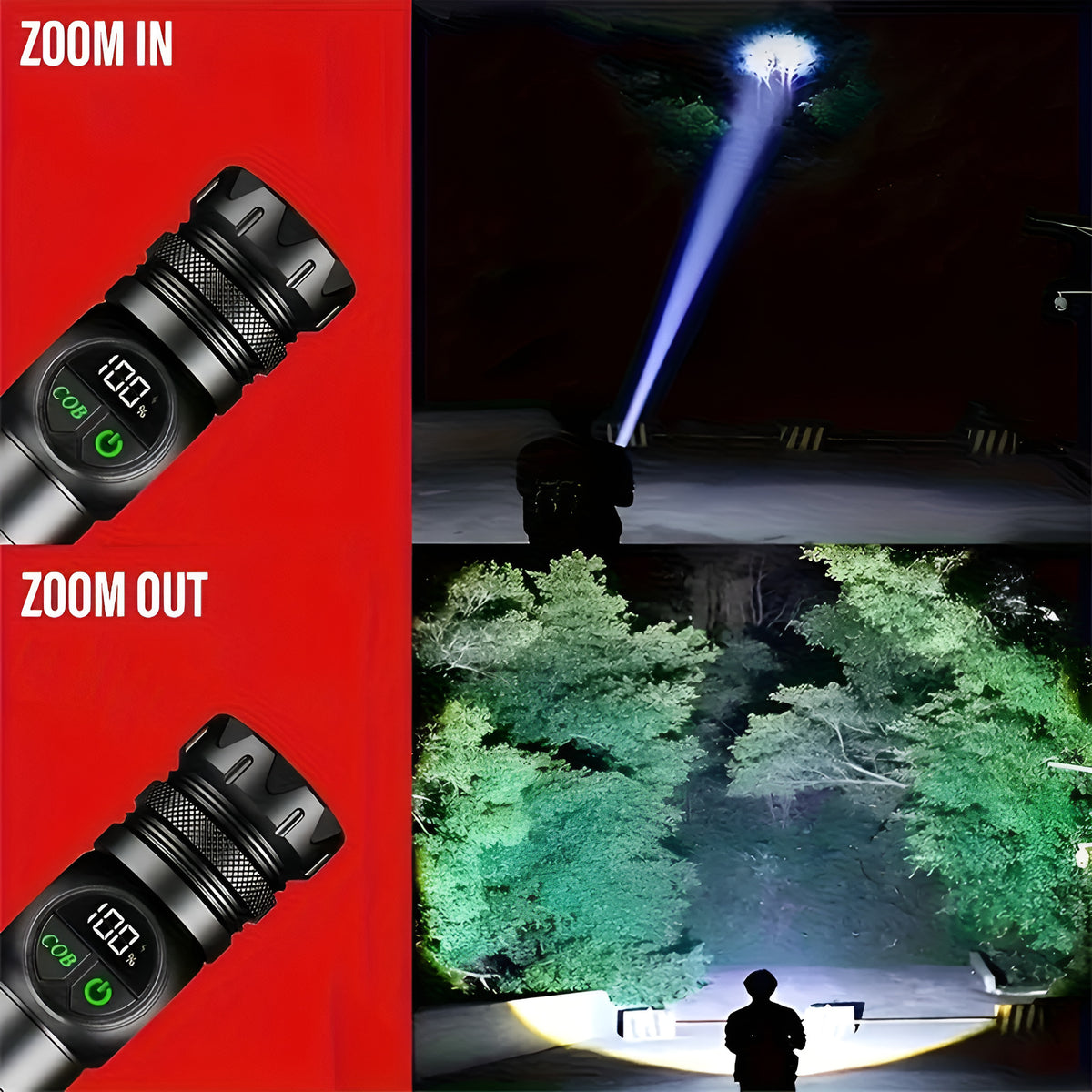 Survival Zoom Flashlight with COB Side Light - photo 5