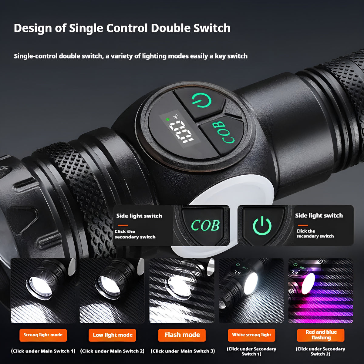 Survival Zoom Flashlight with COB Side Light - photo 6