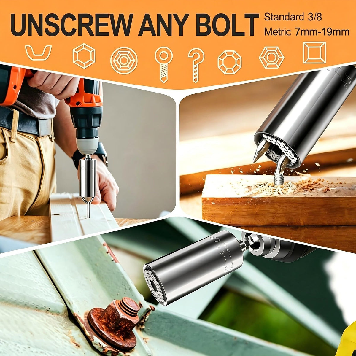 Universal Socket & Ratchet Adapter Gift Set details