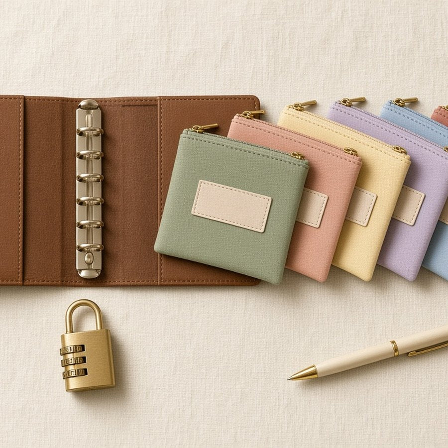 Cash Savings Binder with Lock in use